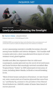 Philippine Daily Inquirer - Lowly plywood stealing the limelight